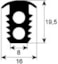 PALUX DOORSEAL DEURRUBBER TÜRDICHTUNG JOINT PORTE