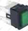 ASCASO WIPSCHAKELAAR ROCKER SWITCH GROEN