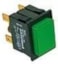 COLGED WIPSCHAKELAAR ROCKER SWITCH GROEN
