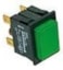 COLGED WIPSCHAKELAAR ROCKER SWITCH GROEN