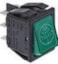 COMENDA WIPSCHAKELAAR ROCKER SWITCH DRUKSCHAKELAAR GROEN