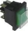MBM-ITALIAN WIPSCHAKELAAR ROCKER SWITCH GROEN