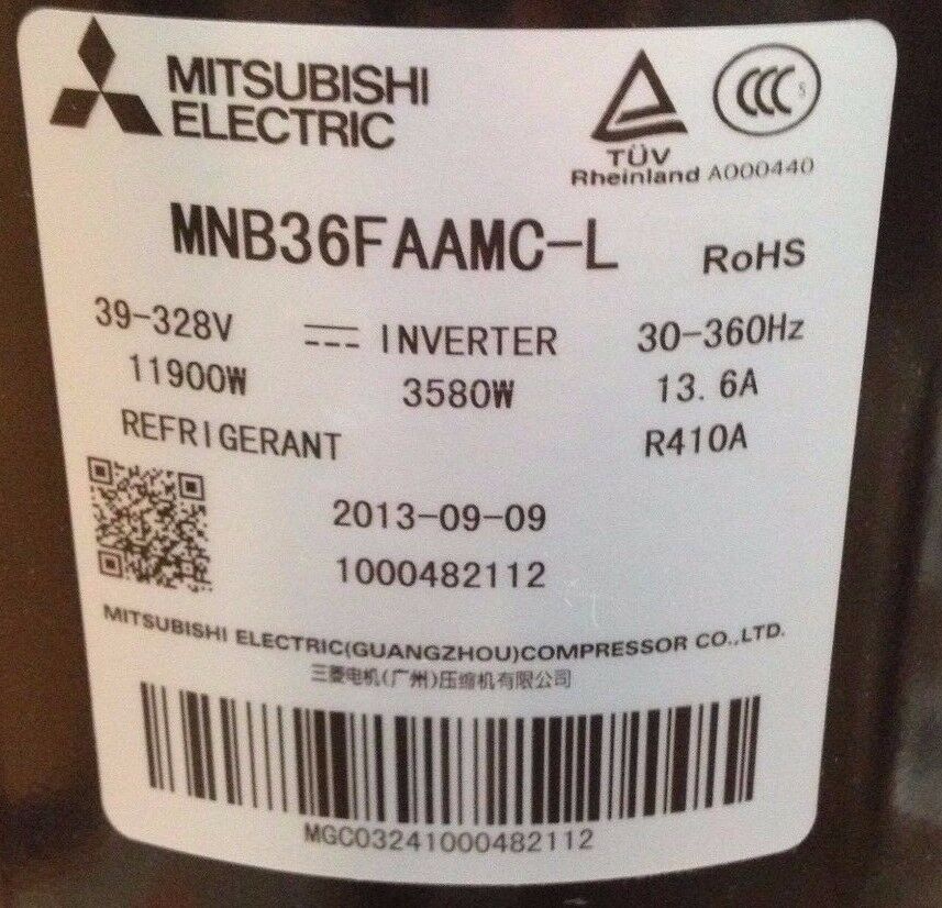 MITSUBISHI ELECTRIC COMPRESSOR VERDICHTER COMPRESSEUR Klimaat Totaal